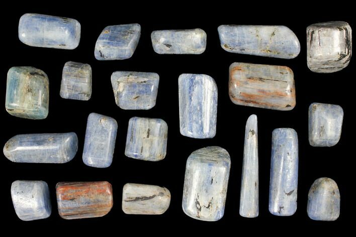 Lot: Vibrant Blue Kyanite Tumbled Stones - lb - Brazil #116271